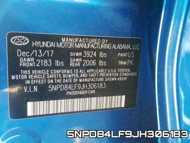 5NPD84LF9JH306183 фото 2