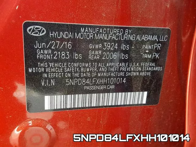 5NPD84LFXHH101014 фото 2