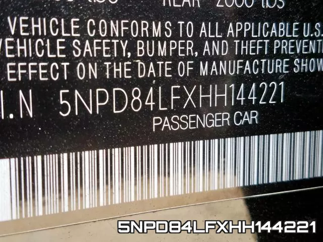 5NPD84LFXHH144221 фото 2