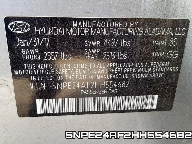 5NPE24AF2HH554682 фото 2