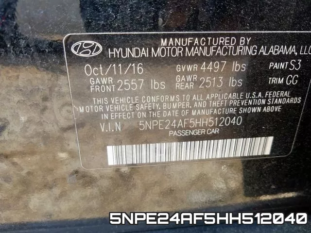 5NPE24AF5HH512040 фото 2