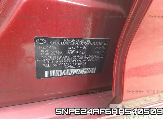 5NPE24AF6HH540509 фото 10