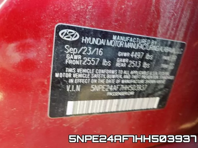 5NPE24AF7HH503937 фото 2