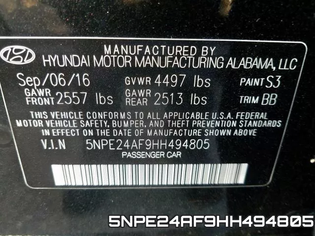 5NPE24AF9HH494805 фото 2