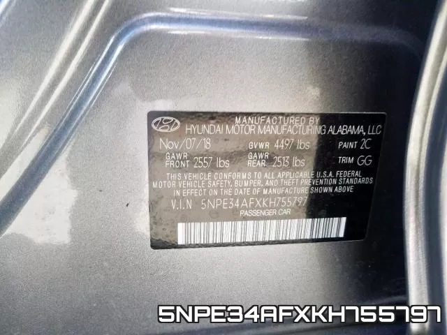 5NPE34AFXKH755797 фото 2