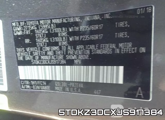 5TDKZ3DCXJS917384 фото 10
