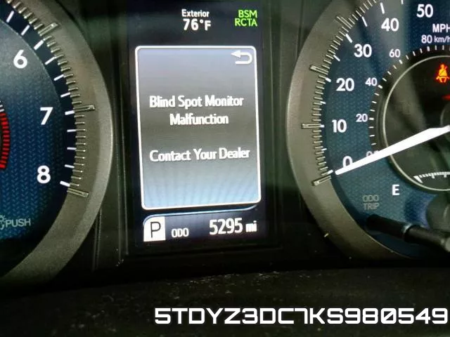 5TDYZ3DC7KS980549 фото 9