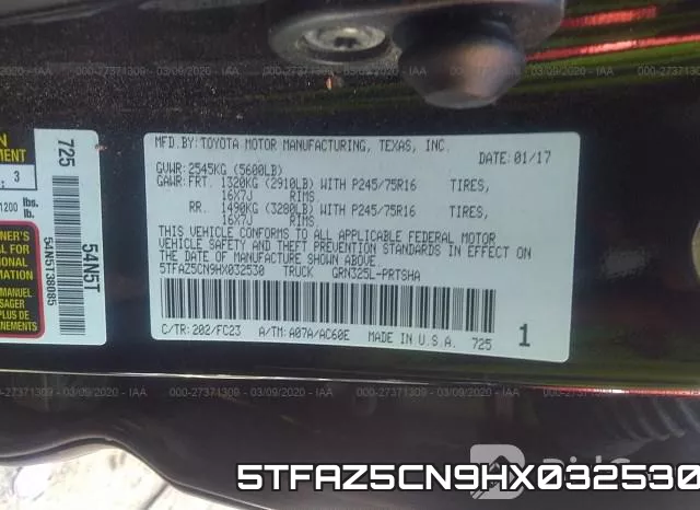 5TFAZ5CN9HX032530 фото 10