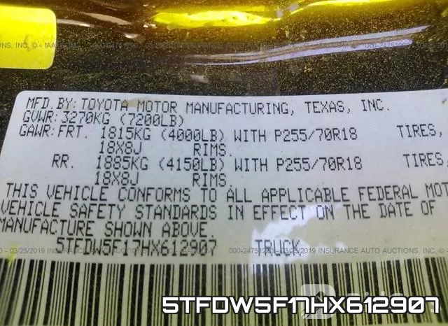 5TFDW5F17HX612907 фото 10