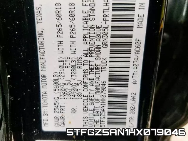 5TFGZ5AN1HX079046 фото 2