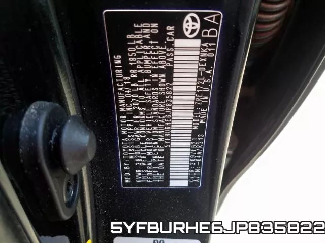 5YFBURHE6JP835822 фото 2