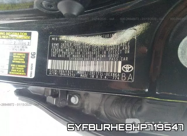 5YFBURHE8HP719547 фото 10