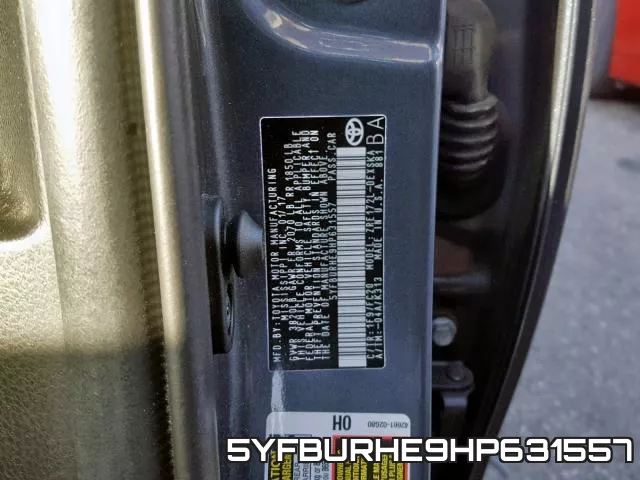 5YFBURHE9HP631557 фото 2