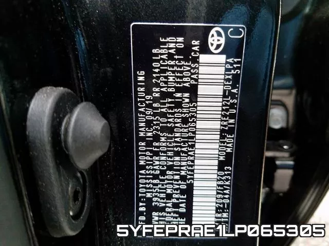 5YFEPRAE1LP065305 фото 2