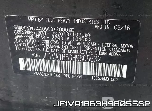 JF1VA1B63H9805532 фото 10