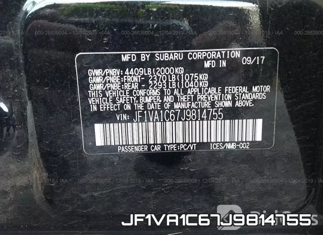 JF1VA1C67J9814755 фото 10