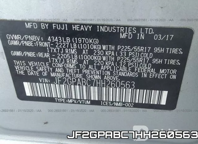 JF2GPABC7HH260563 фото 10