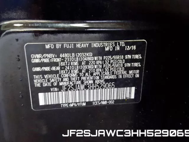 JF2SJAWC3HH529065 фото 2
