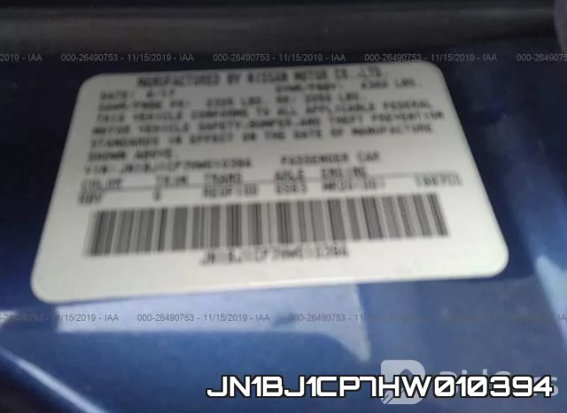 JN1BJ1CP7HW010394 фото 10