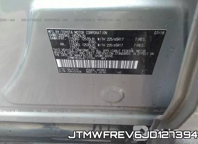 JTMWFREV6JD127394 фото 10