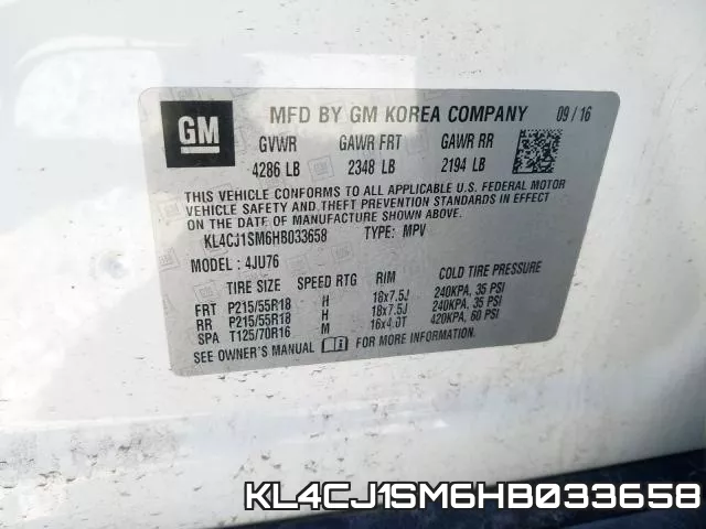 KL4CJ1SM6HB033658 фото 2