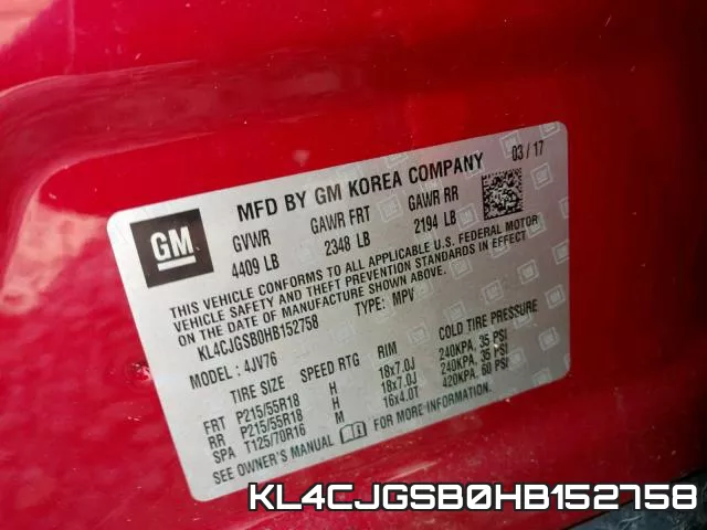 KL4CJGSB0HB152758 фото 2
