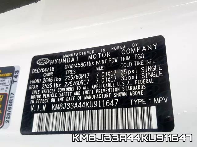 KM8J33A44KU911647 фото 2