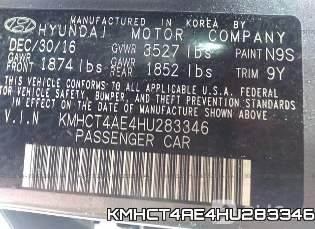 KMHCT4AE4HU283346 фото 10