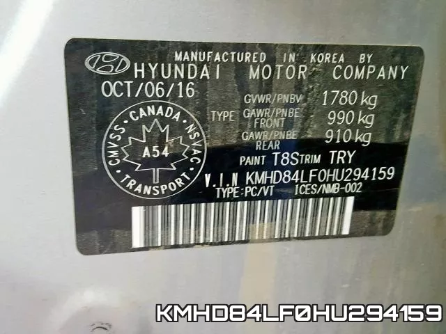 KMHD84LF0HU294159 фото 2
