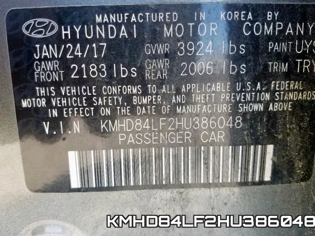 KMHD84LF2HU386048 фото 2