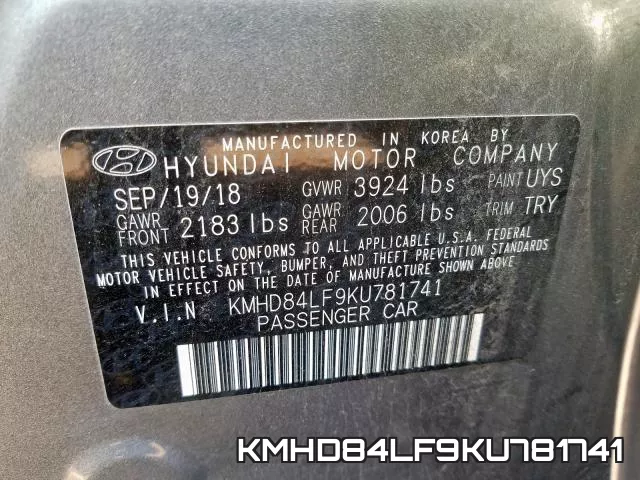 KMHD84LF9KU781741 фото 2