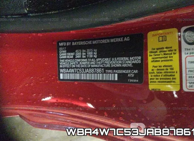 WBA4W7C53JAB87861 фото 10