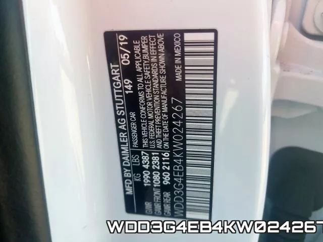 WDD3G4EB4KW024267 фото 2