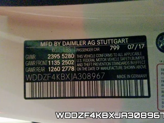 WDDZF4KBXJA308967 фото 2