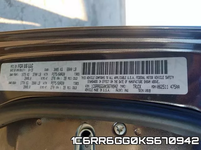 1C6RR6GG0KS670942 фото 2