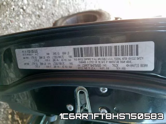 1C6RR7FT8HS750583 фото 2