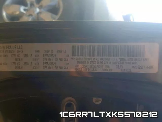 1C6RR7LTXKS570212 фото 2