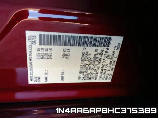 1N4AA6AP8HC375389 фото 2