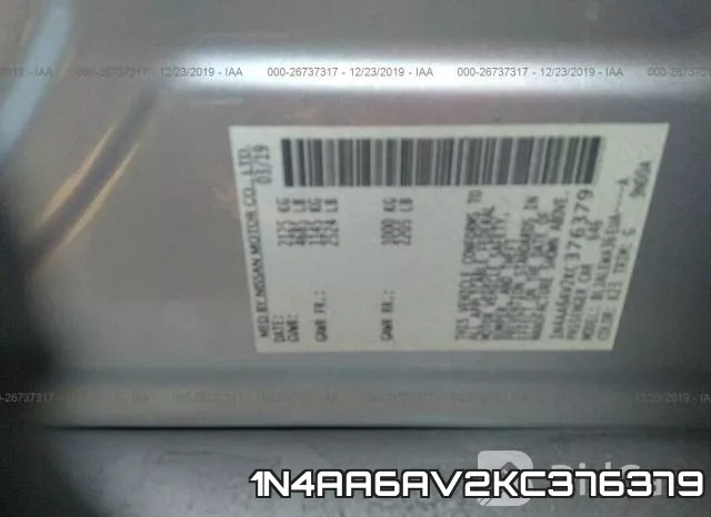 1N4AA6AV2KC376379 фото 10
