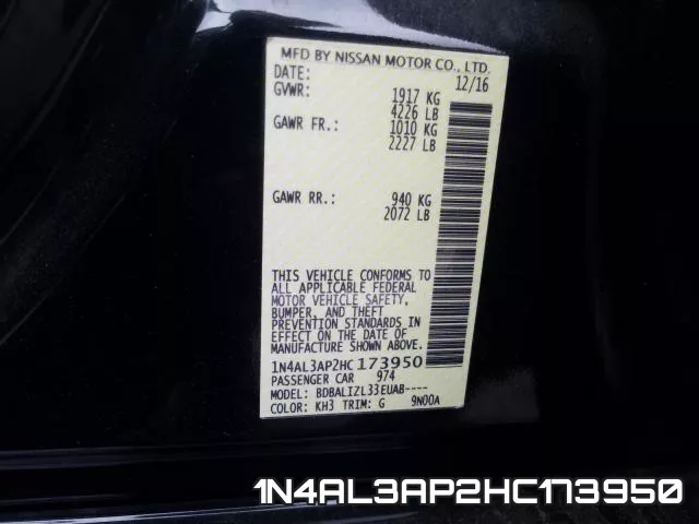 1N4AL3AP2HC173950 фото 2