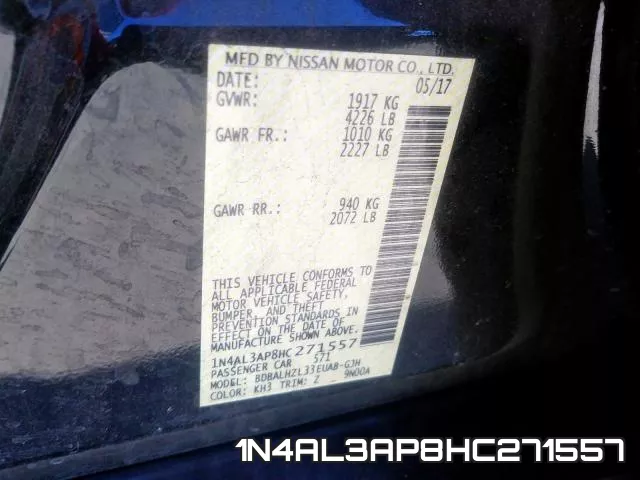 1N4AL3AP8HC271557 фото 2