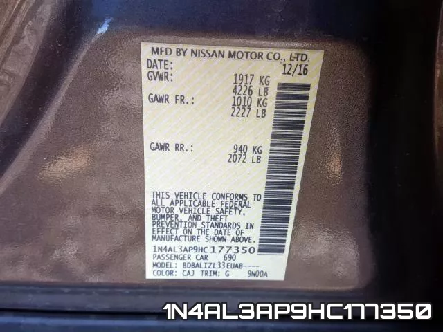 1N4AL3AP9HC177350 фото 2