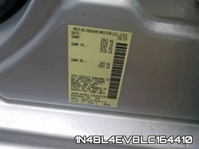 1N4BL4EV8LC164410 фото 2