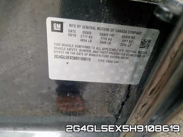 2G4GL5EX5H9108619 фото 2
