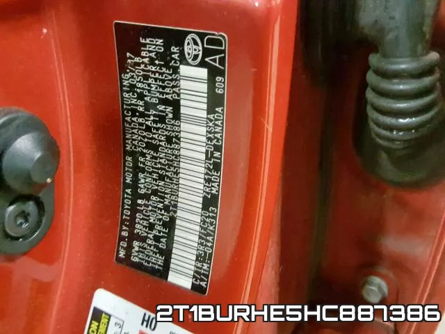 2T1BURHE5HC887386 фото 2