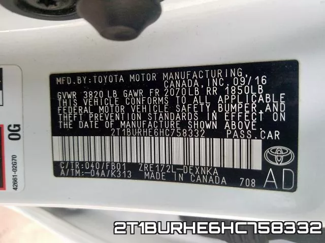 2T1BURHE6HC758332 фото 2