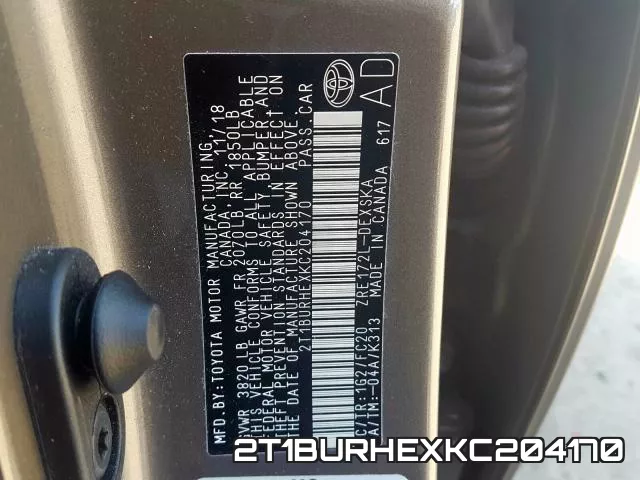 2T1BURHEXKC204170 фото 2