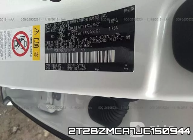2T2BZMCA7JC150944 фото 10