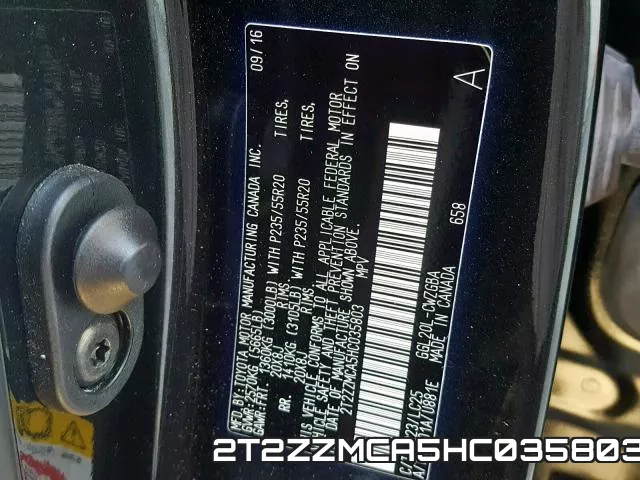 2T2ZZMCA5HC035803 фото 2