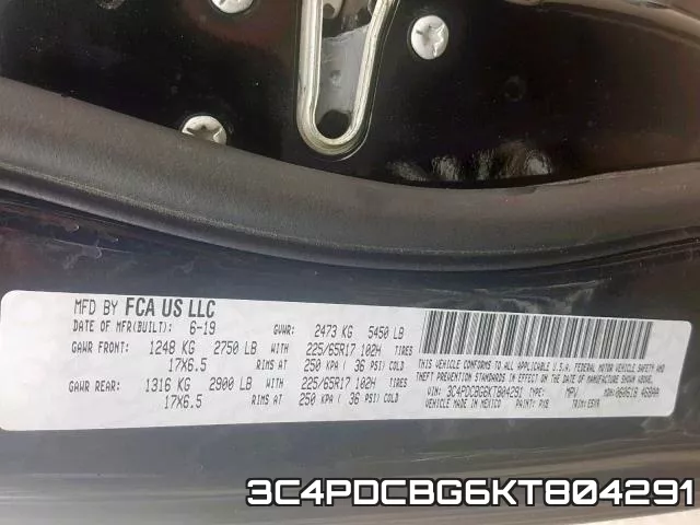 3C4PDCBG6KT804291 фото 2